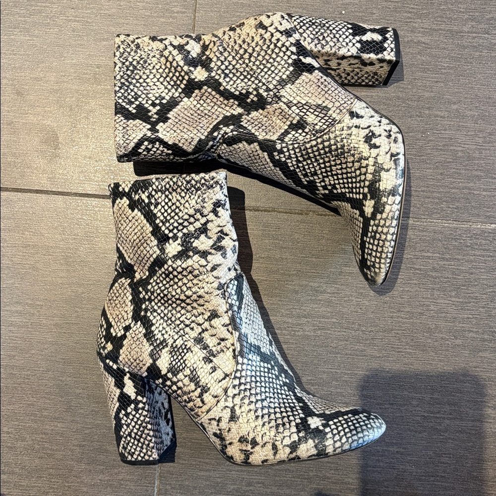 Aldo 8.5 Snakeskin Pattern Boots - lightly worn